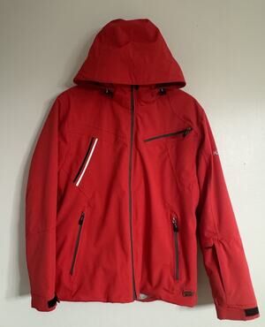 Karbon Hydrogen Ski Jacket Men Medium Red Thermore Hooded Reflective Waterproof